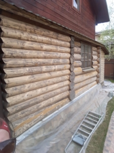 ремонт деревянного фасада дома