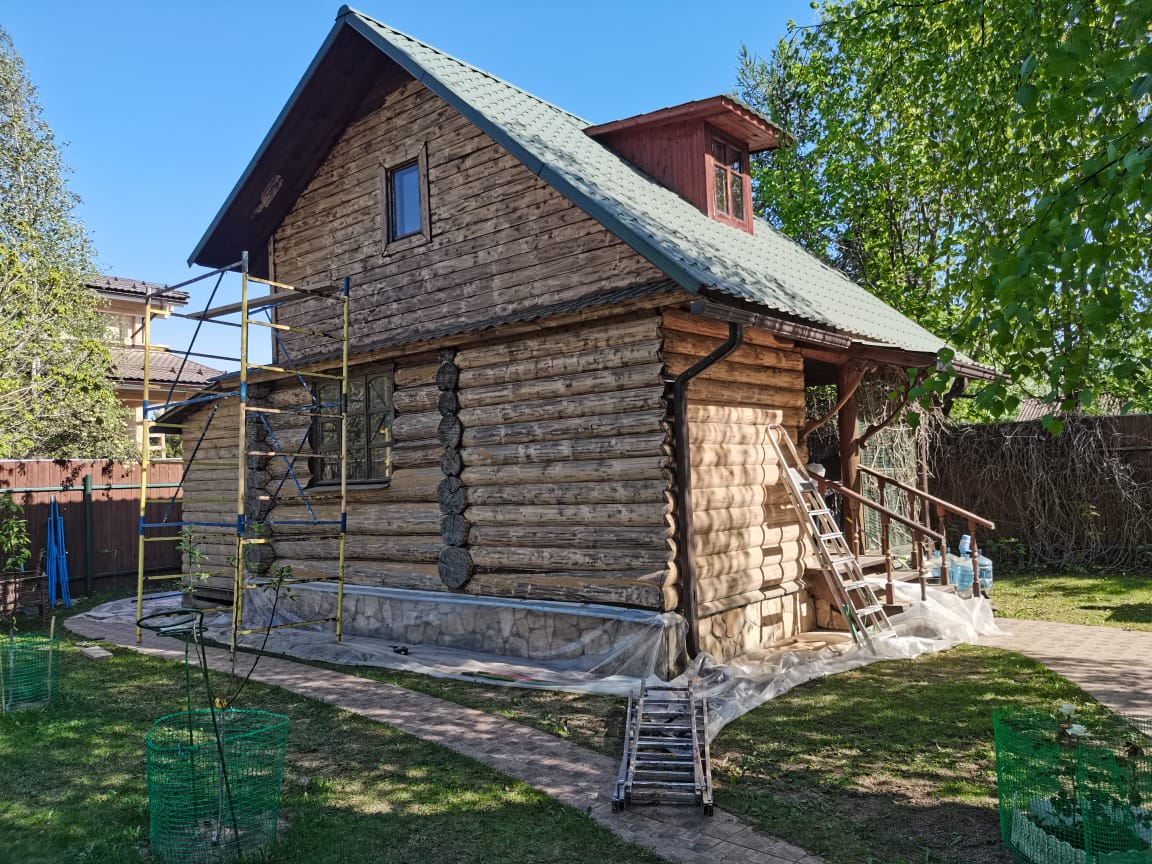 ремонт деревянного фасада дома