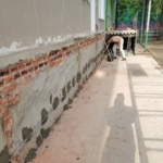ремонт цокольной части здания школы