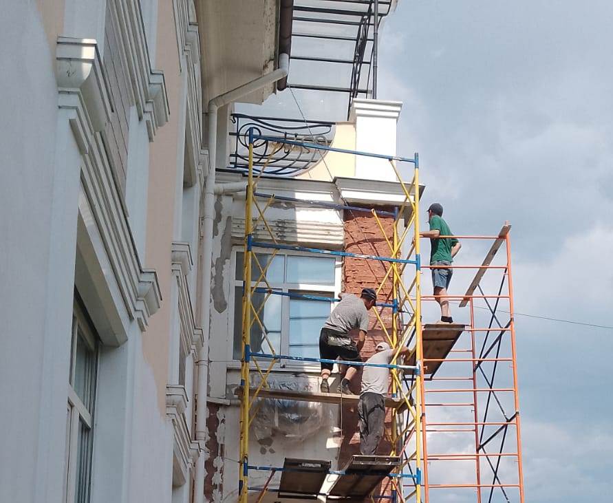 ремонт фасада
